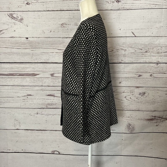 Chicos Travelers Collection 0 Small 4 Lovely Lisa Dot Print Jacket Open Front - Picture 2 of 8